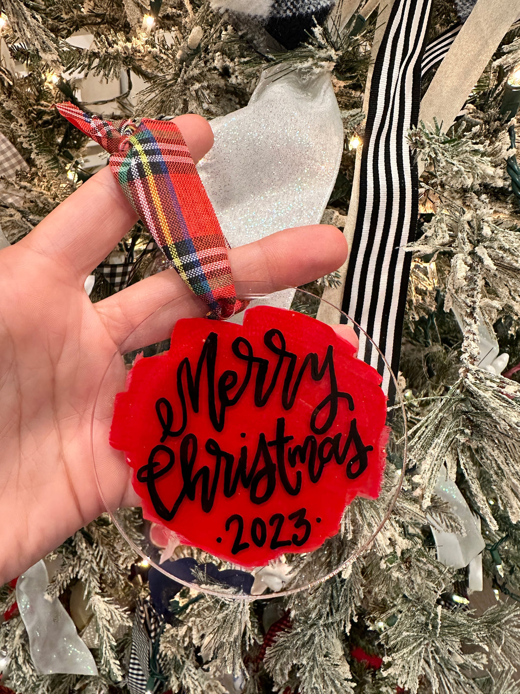 Merry Mini Acrylic Ornament