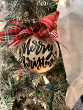 Load image into Gallery viewer, Paper Mache Bow Ball Ornament